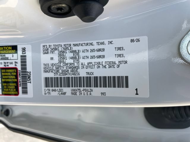 New 2026 Toyota Tundra Limited w/ Limited PVM Package AWD/4WD image 26