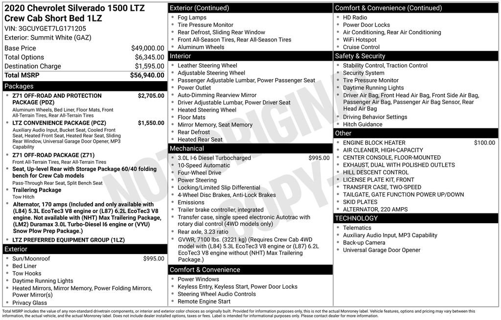 Used 2020 Chevrolet Silverado 1500 LTZ image 6