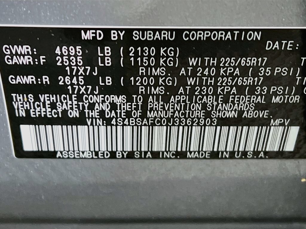 Used 2018 Subaru Outback 2.5i Premium AWD/4WD image 28