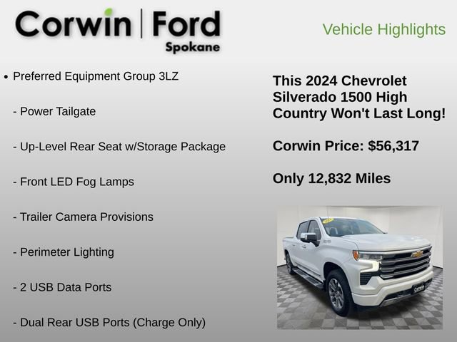 Used 2024 Chevrolet Silverado 1500 High Country w/ Z71 Off-Road Package image 36