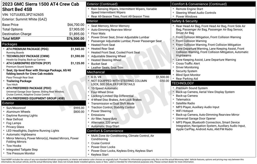 Used 2023 GMC Sierra 1500 AT4 w/ AT4 Premium Package AWD/4WD image 40