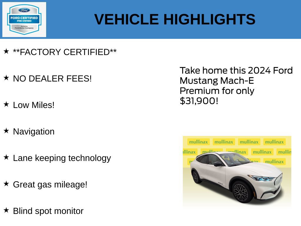 Certified 2024 Ford Mustang Mach-E Premium RWD image 11