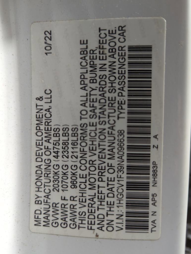 Certified 2022 Honda Accord Sport image 25