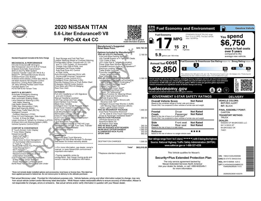 Certified 2020 Nissan Titan PRO-4X w/ Pro-4x Convenience Package image 43