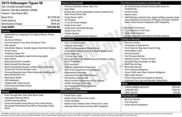 Used 2019 Volkswagen Tiguan SE image 30