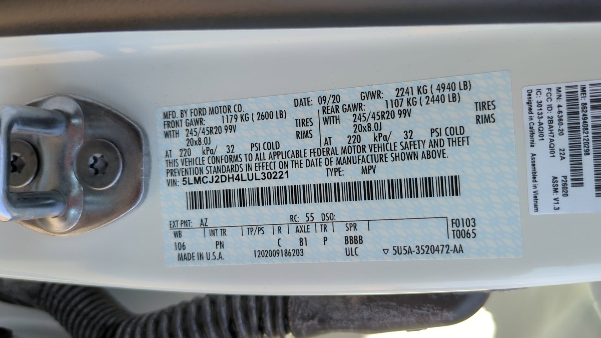 Used 2020 Lincoln Corsair Reserve w/ Equipment Group 201A image 35