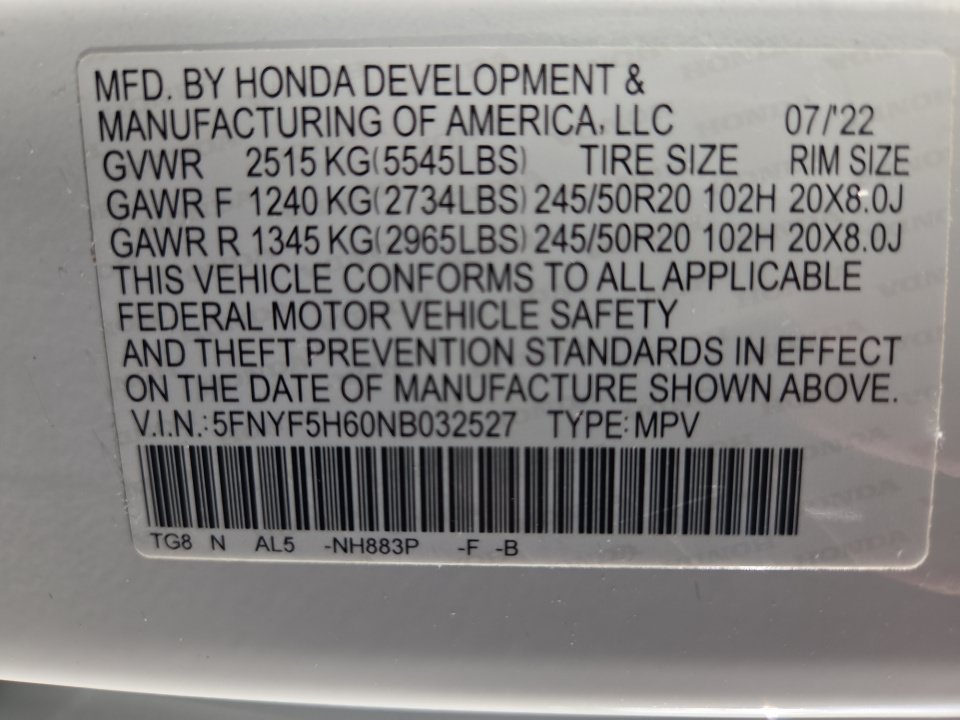 Used 2022 Honda Pilot Touring image 35