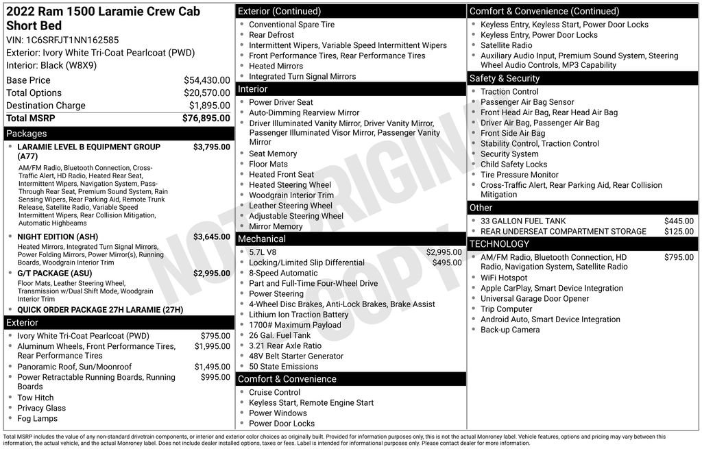 Certified 2022 RAM 1500 Laramie AWD/4WD image 44