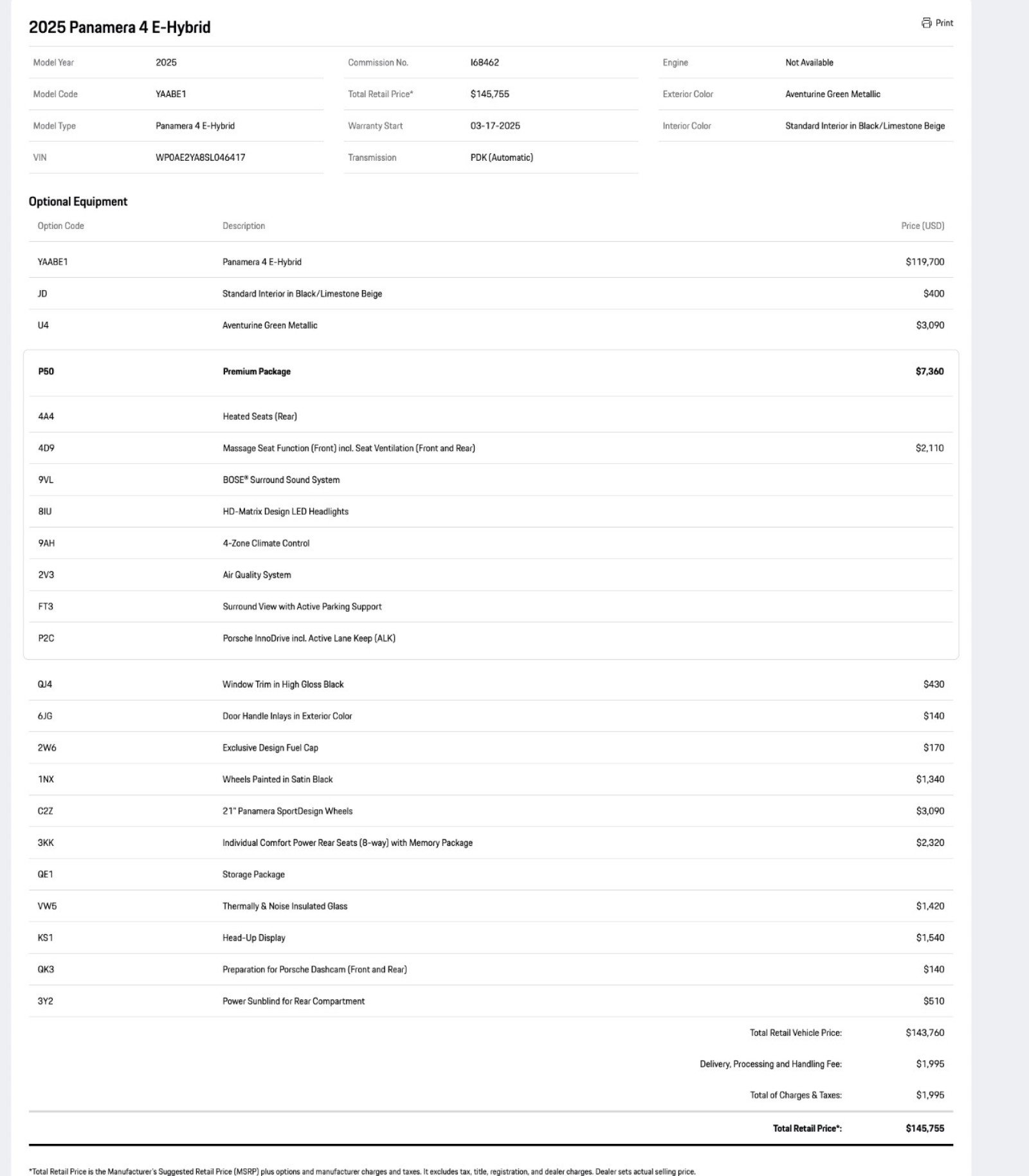 Used 2025 Porsche Panamera 4 image 35