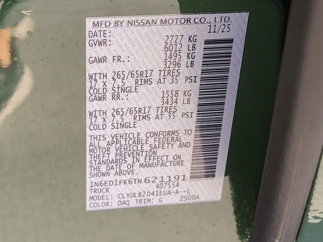 New 2026 Nissan Frontier SV w/ Tow Package image 11