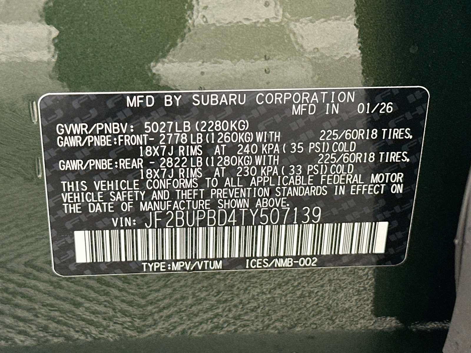 Certified 2026 Subaru Outback Premium AWD/4WD image 31