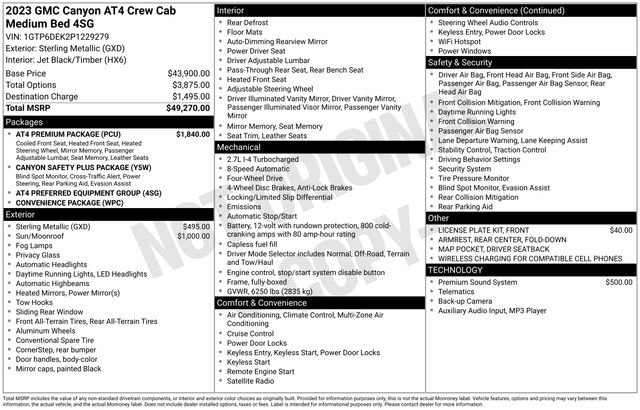 Used 2023 GMC Canyon AT4 w/ AT4 Premium Package AWD/4WD image 35