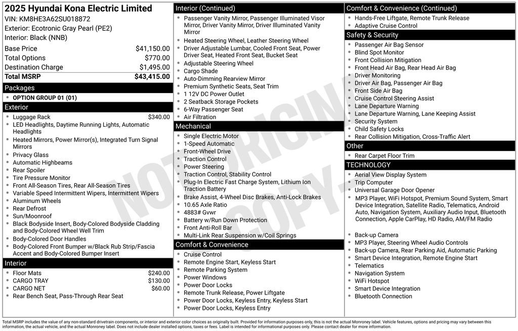 Certified 2025 Hyundai Kona Limited FWD image 31