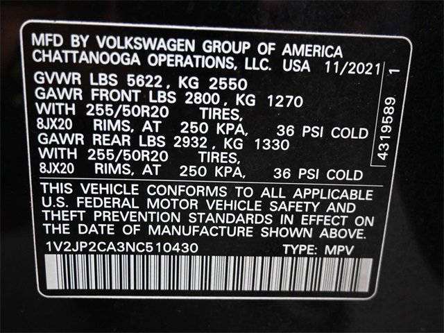 Used 2022 Volkswagen Atlas SE image 4