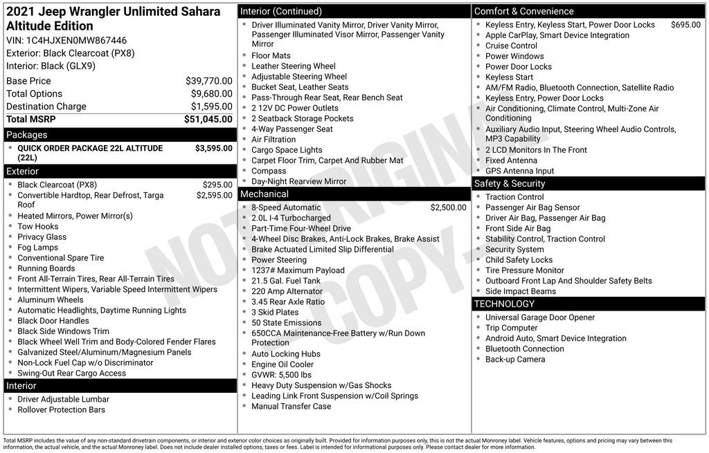 Certified 2021 Jeep Wrangler Unlimited Sahara image 5