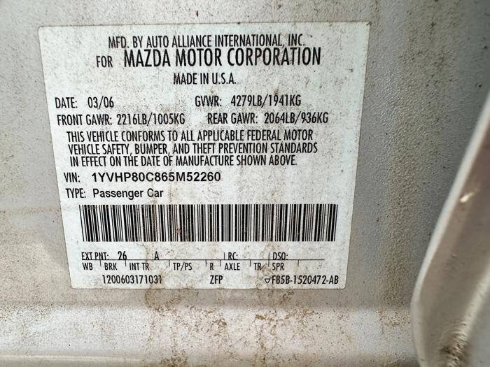Used 2006 MAZDA MAZDA6 i w/ Convenience Pkg FWD image 44