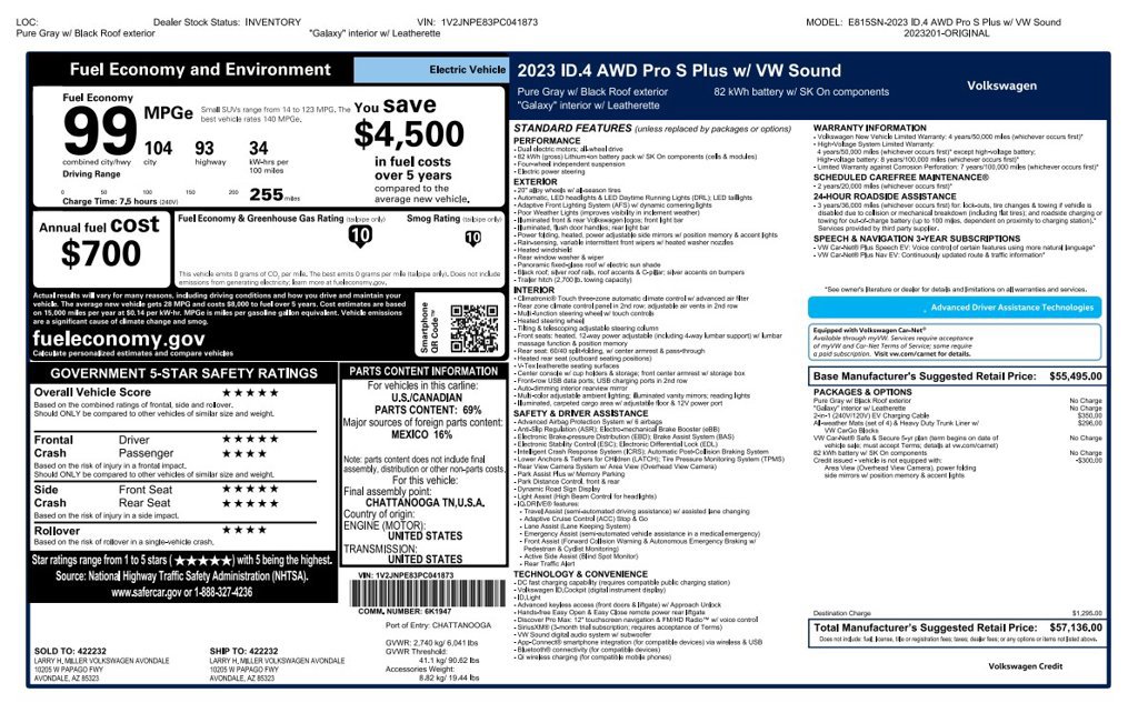 Used 2023 Volkswagen ID.4 Pro S Plus AWD/4WD image 3