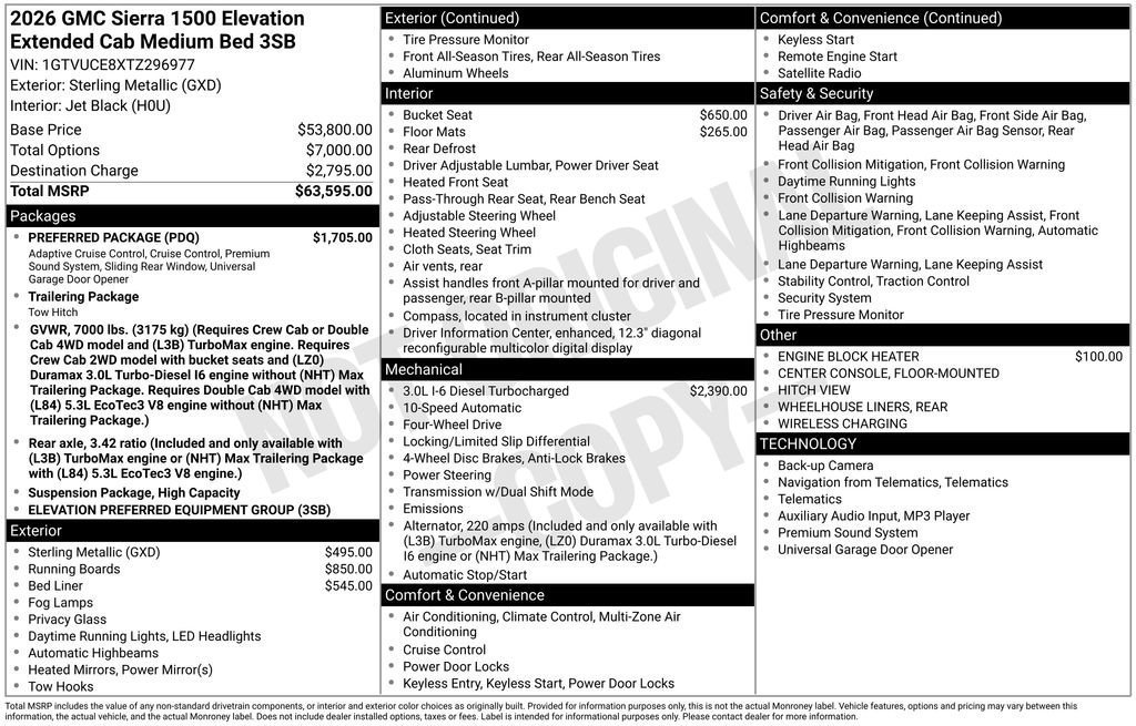 New 2026 GMC Sierra 1500 Elevation w/ Preferred Package image 38