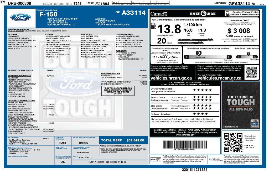 Used 2016 Ford F150 XLT w/ Equipment Group 302A Luxury AWD/4WD image 35