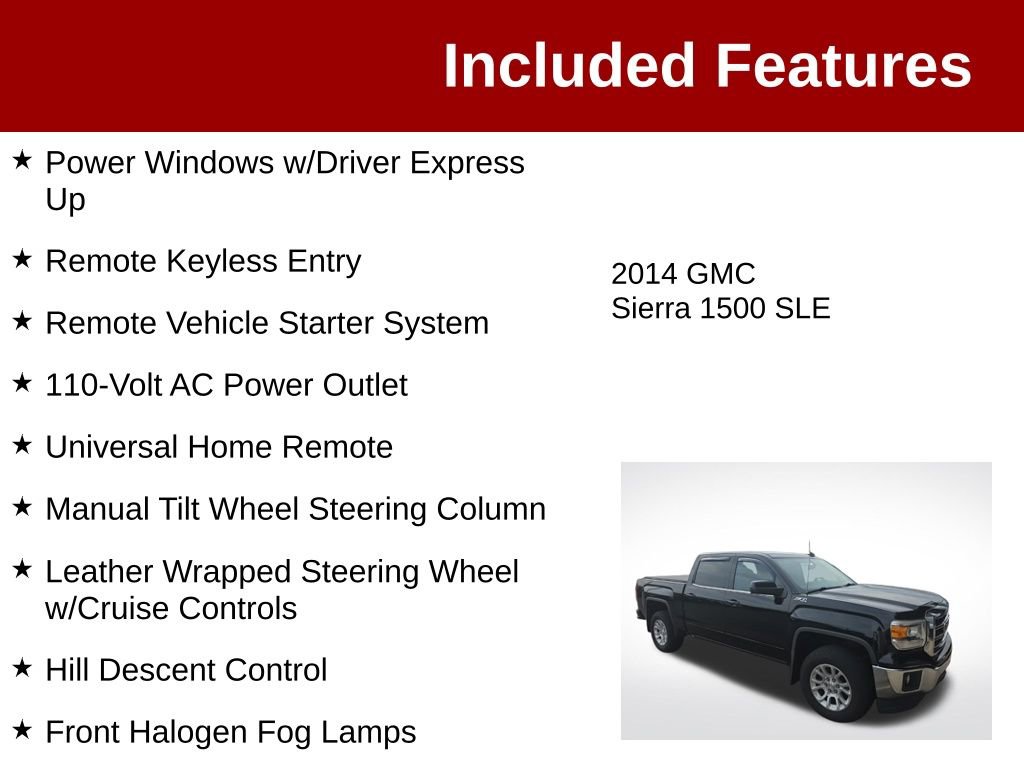 Used 2014 GMC Sierra 1500 SLE w/ SLE Value Package AWD/4WD image 4