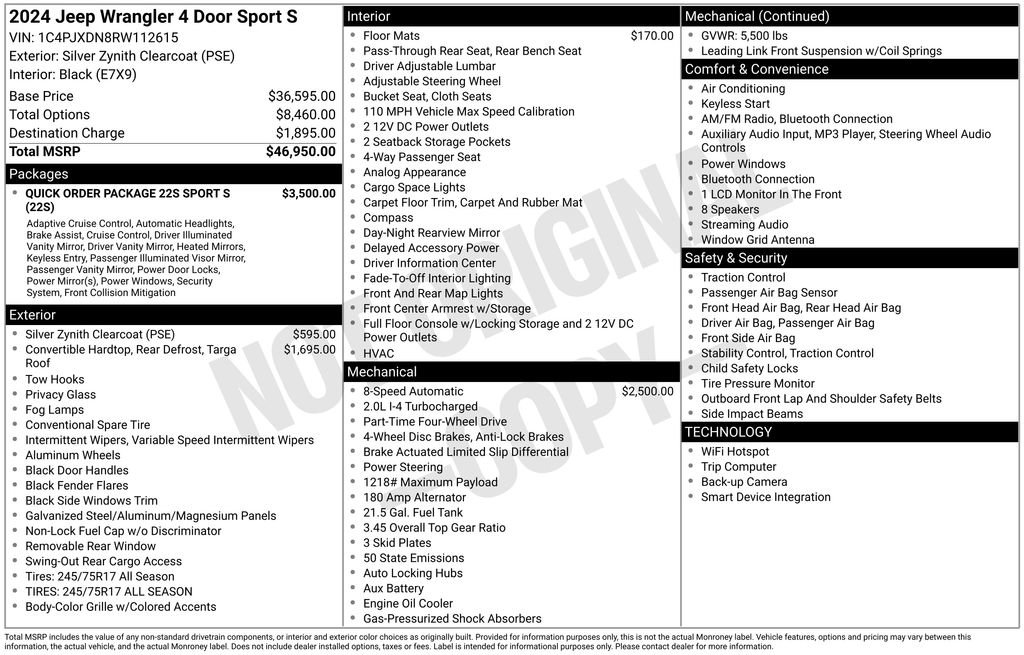 Used 2024 Jeep Wrangler Sport S image 3