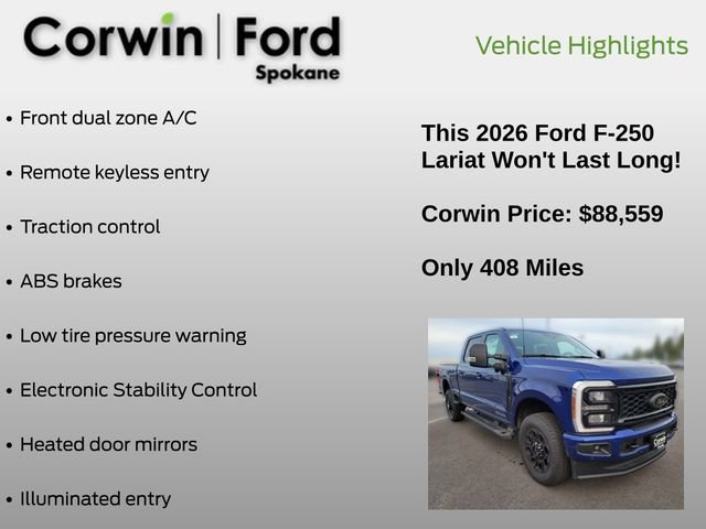 New 2026 Ford F250 Lariat w/ Black Appearance Package AWD/4WD image 6
