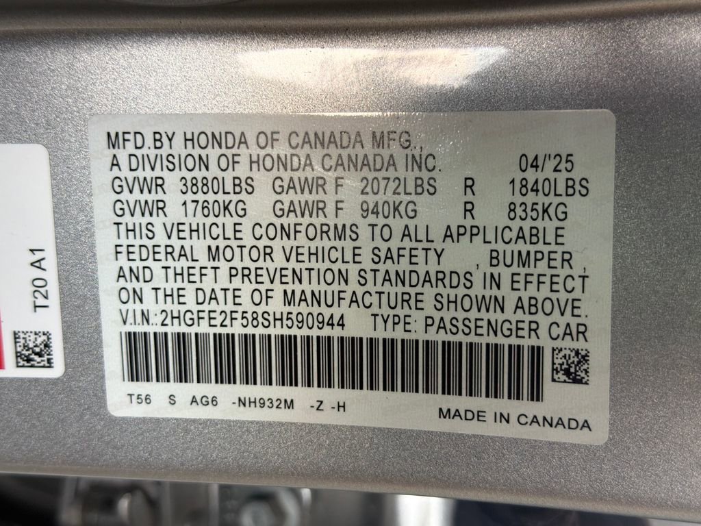 Used 2025 Honda Civic Sport image 34