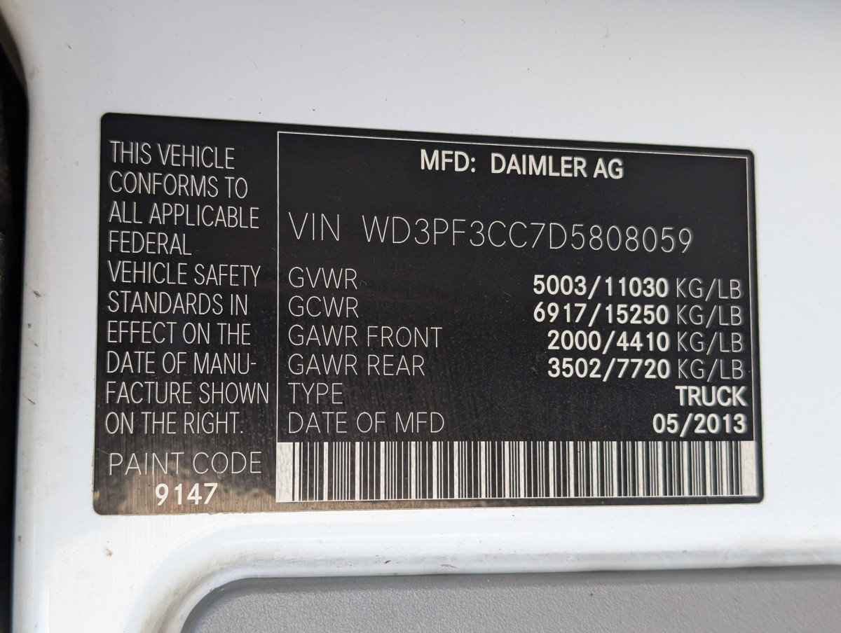 Used 2013 Mercedes-Benz Sprinter 3500 w/ High Idle Fixed Pkg image 32