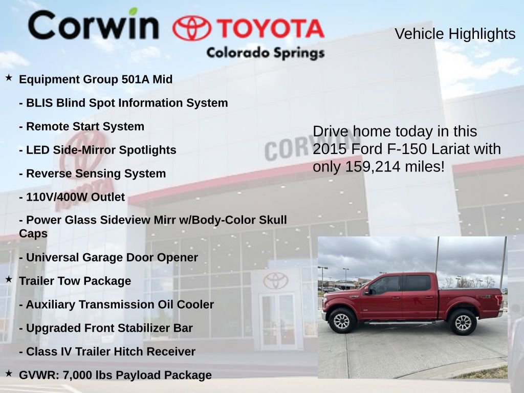 Used 2015 Ford F150 Lariat w/ Equipment Group 501A Mid AWD/4WD image 7
