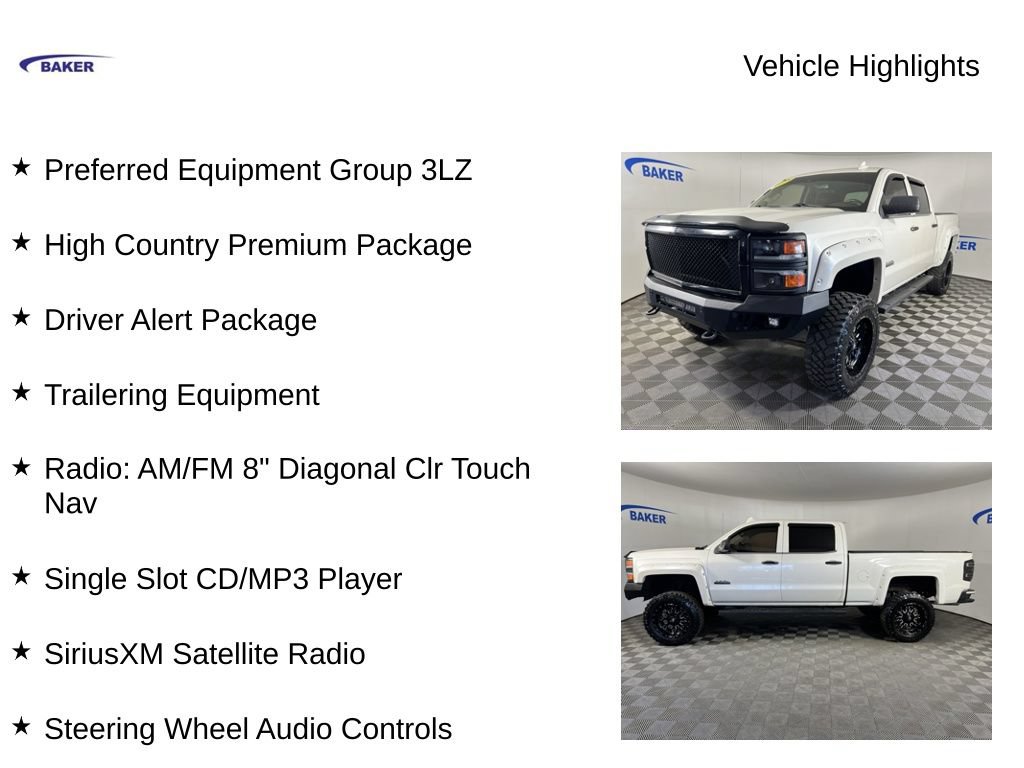 Used 2015 Chevrolet Silverado 1500 High Country w/ High Country Premium Package AWD/4WD image 4