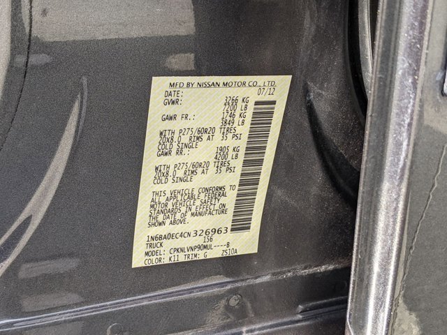 Used 2012 Nissan Titan SL w/ Heavy Metal Edition Pkg AWD/4WD image 21