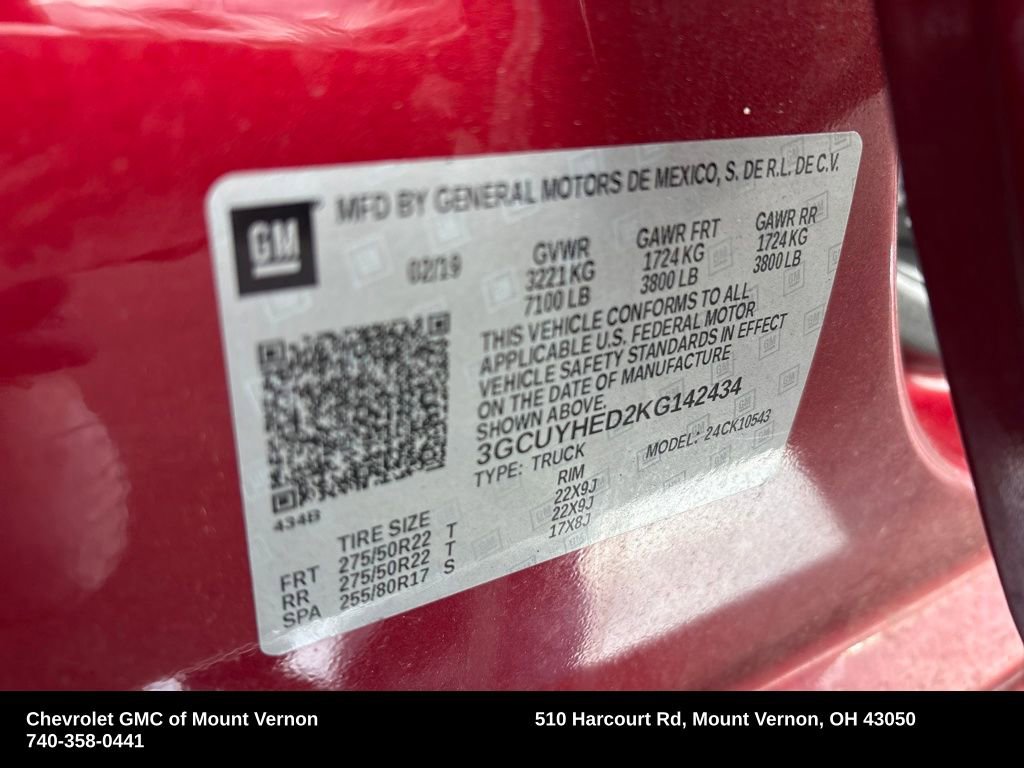 Used 2019 Chevrolet Silverado 1500 High Country w/ Technology Package image 32