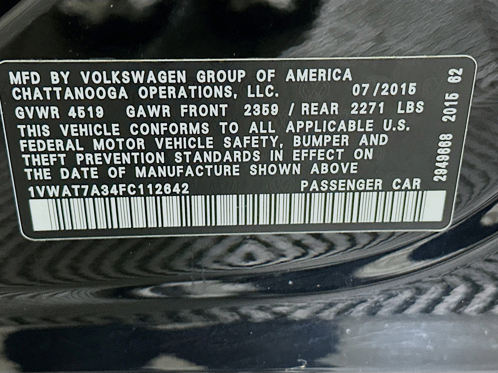 Used 2015 Volkswagen Passat 1.8T Limited Edition FWD image 12