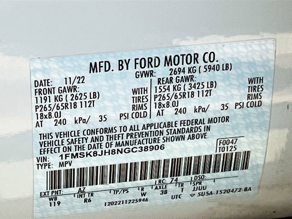 Used 2022 Ford Explorer Timberline AWD/4WD image 32