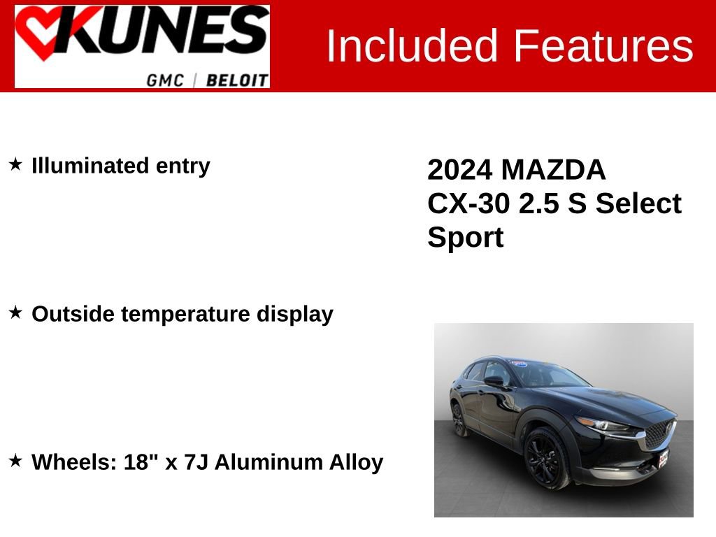 Used 2024 MAZDA CX-30 AWD 2.5 S w/ Select Sport Pkg image 3