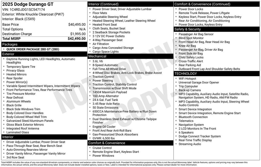 Used 2025 Dodge Durango GT AWD/4WD image 36