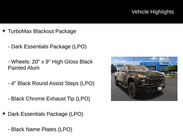 Used 2026 Chevrolet Silverado 1500 Custom Trail Boss w/ Turbomax Blackout Package image 2