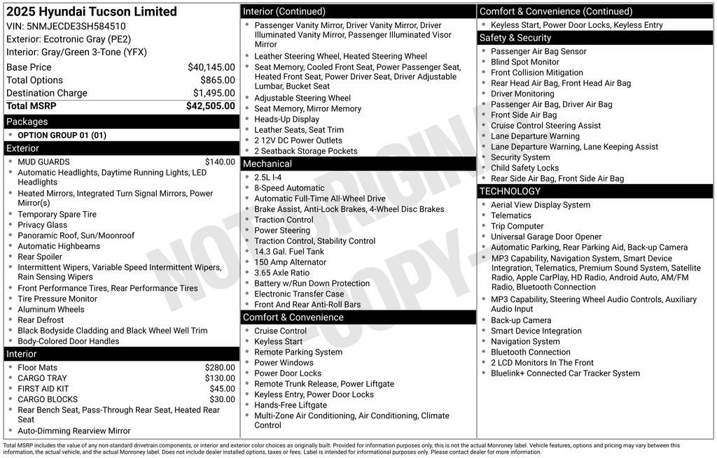 Used 2025 Hyundai Tucson Limited AWD/4WD image 36