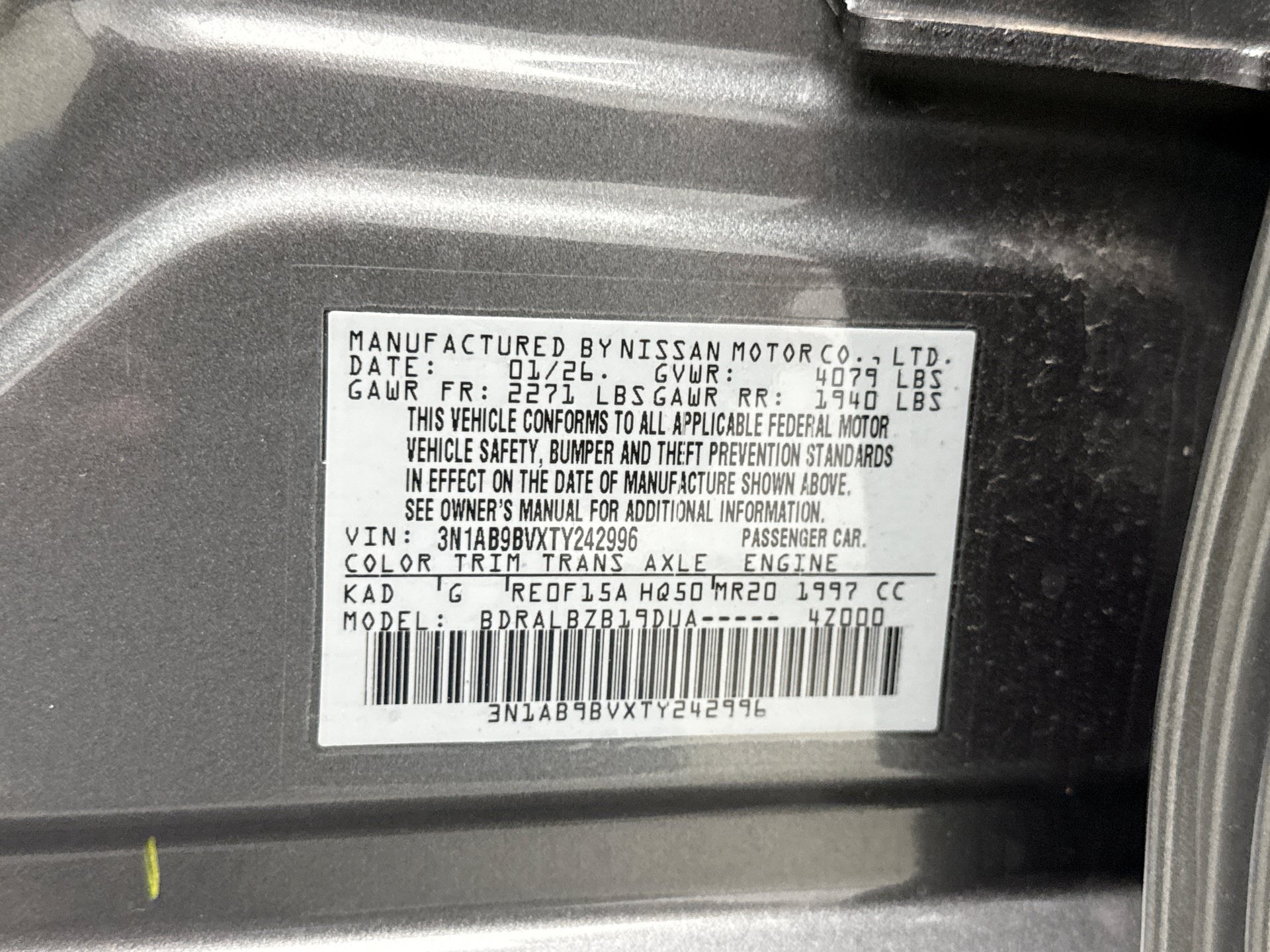 Used 2026 Nissan Sentra S w/ Floor Mat Package FWD image 23