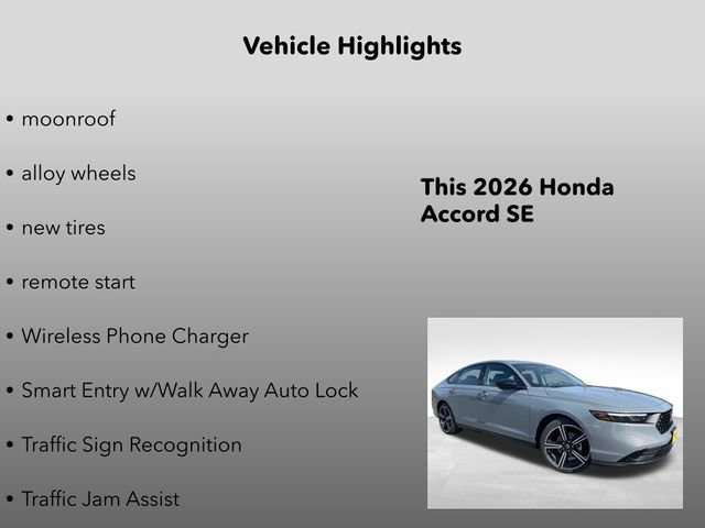 New 2026 Honda Accord SE image 15