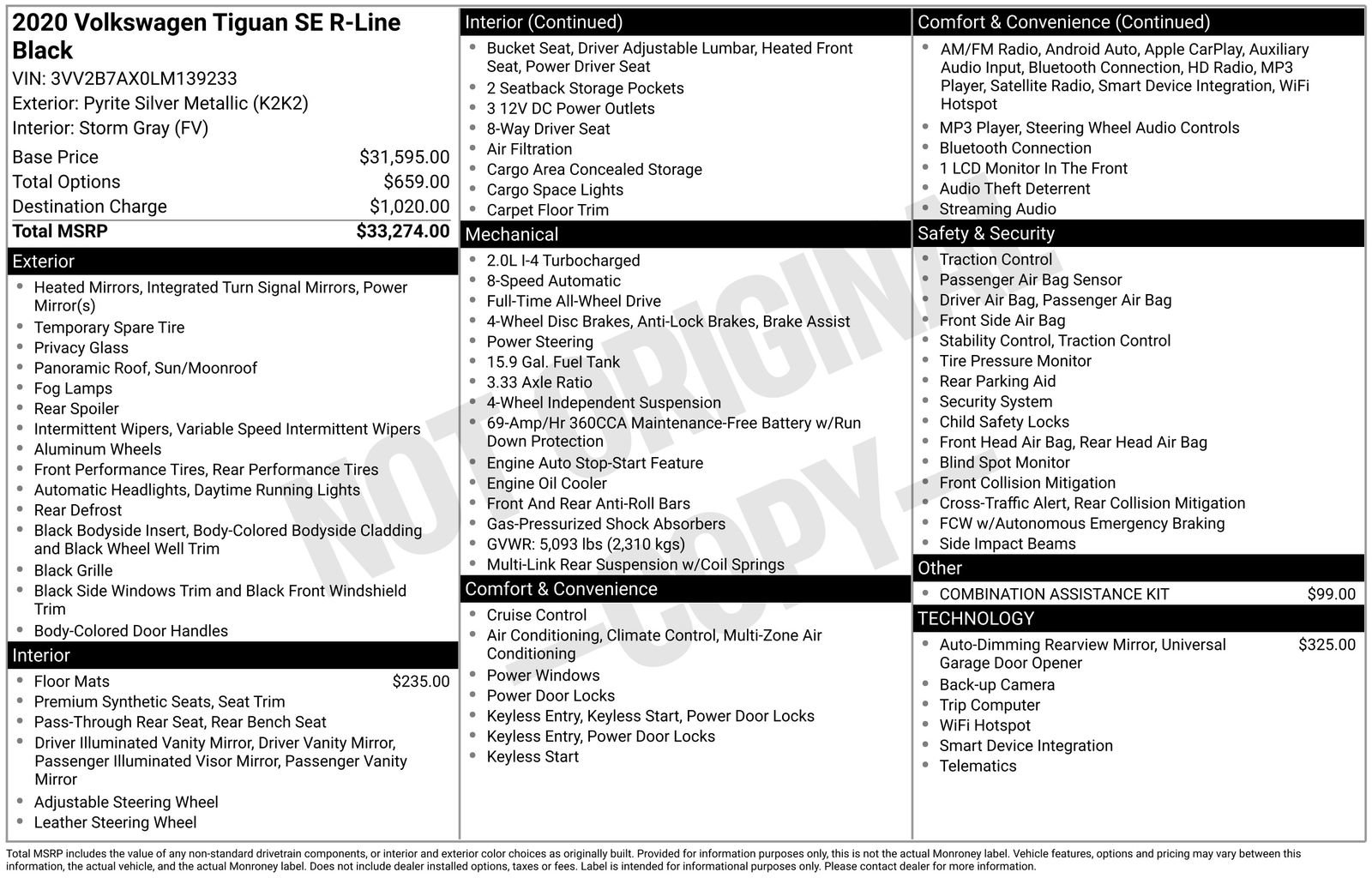 Used 2020 Volkswagen Tiguan SE R-Line image 42
