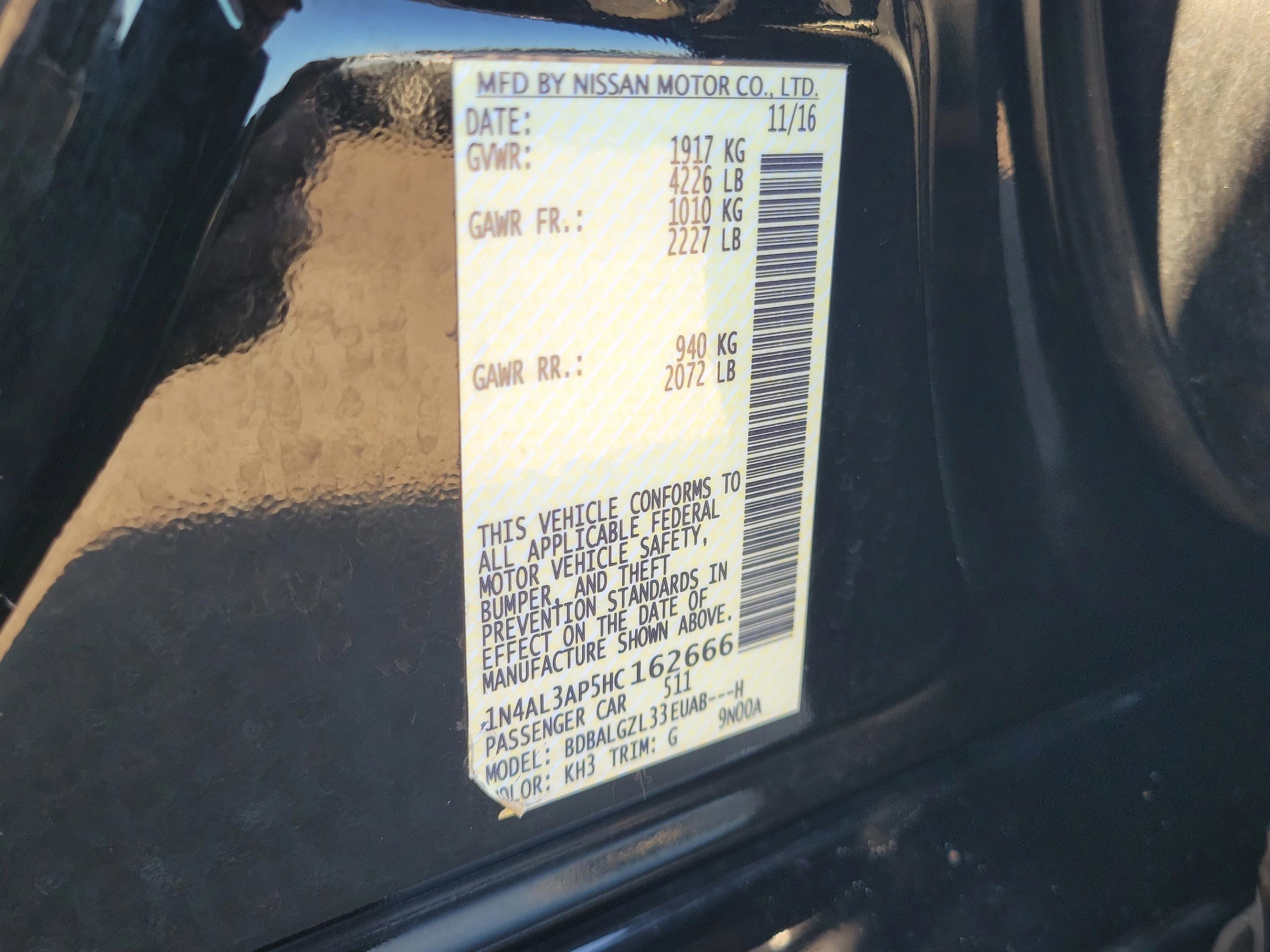 Used 2017 Nissan Altima 2.5 S w/ Power Driver Seat Package image 33