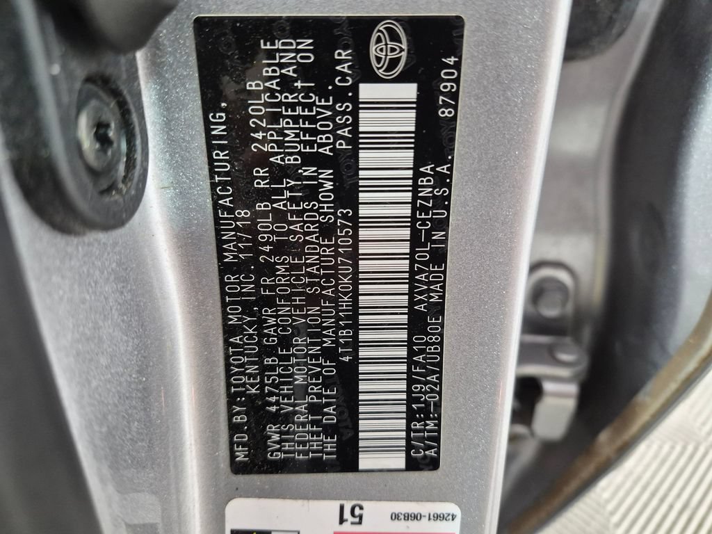 Used 2019 Toyota Camry LE w/ Convenience Package FWD image 31