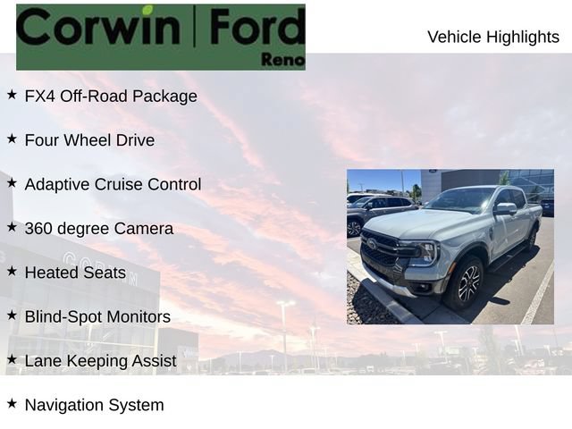 Used 2024 Ford Ranger Lariat w/ FX4 Off-Road Package AWD/4WD image 7
