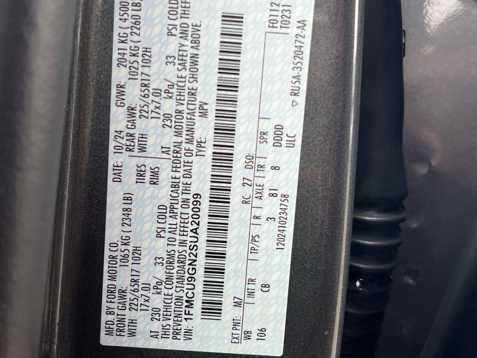 Certified 2025 Ford Escape Active image 27