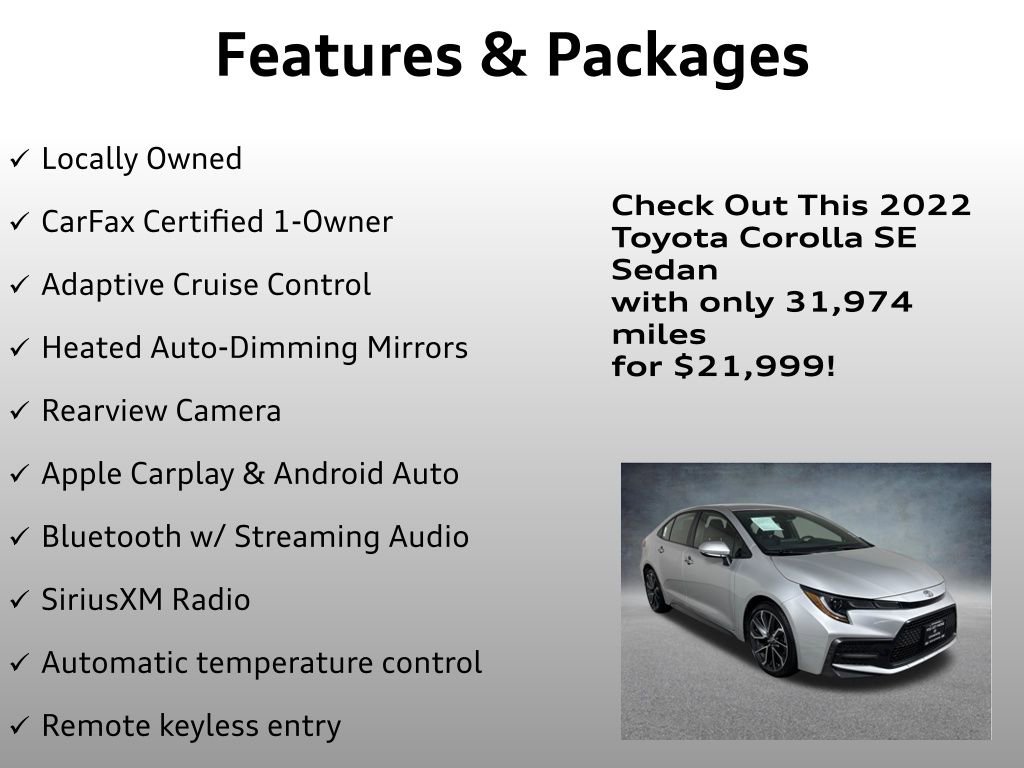 Used 2022 Toyota Corolla SE FWD image 4