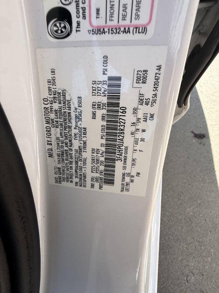 Used 2011 Ford Fusion SEL w/ 301A Rapid Spec Order Code FWD image 26