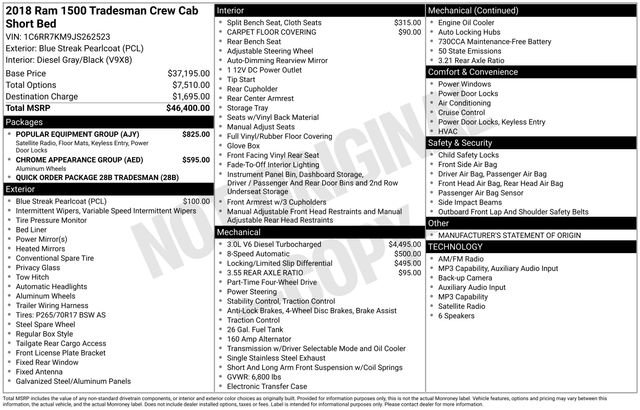 Used 2018 RAM 1500 Tradesman w/ Popular Equipment Group AWD/4WD image 22