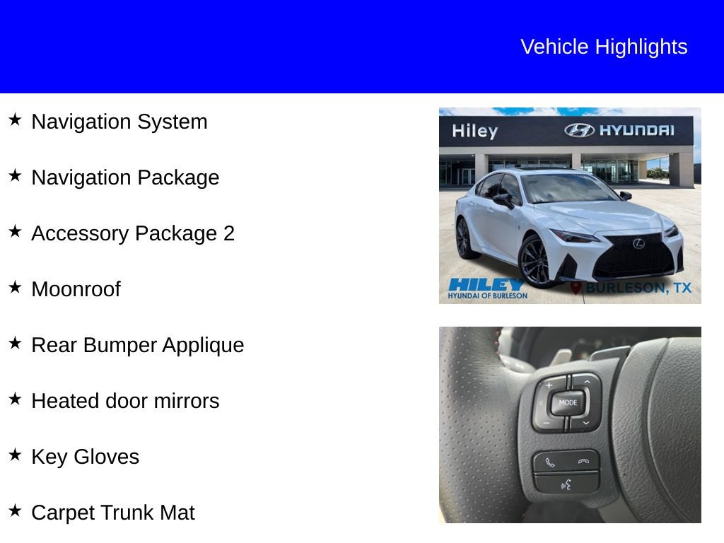Used 2025 Lexus IS 350 F Sport w/ Navigation Package RWD image 9