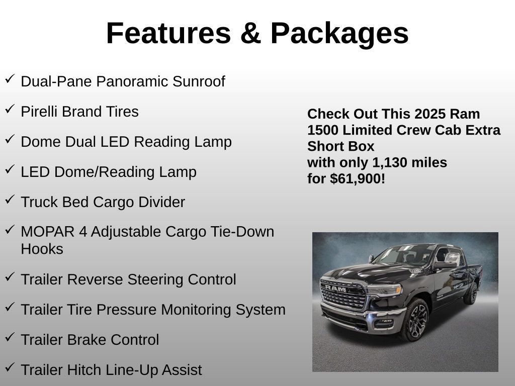 Used 2025 RAM 1500 Limited w/ Trailer Tow Group AWD/4WD image 8
